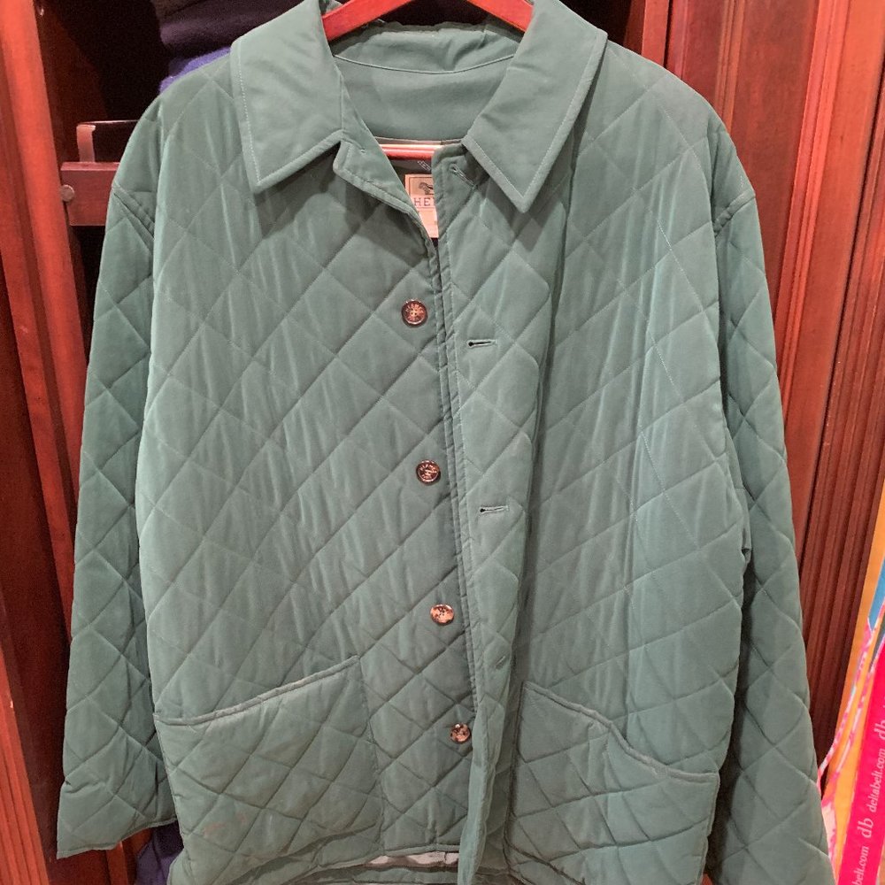 Hermes Quilted Jacket Like New Emerald 52